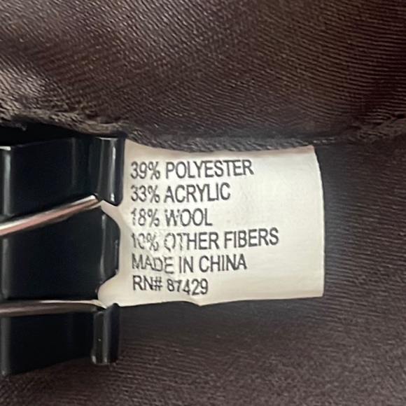 Brown Tweed Cloche Wool Panel Bucket Hat Ribbon Bow Trim Heathered Lined Women’s - Picture 13 of 15